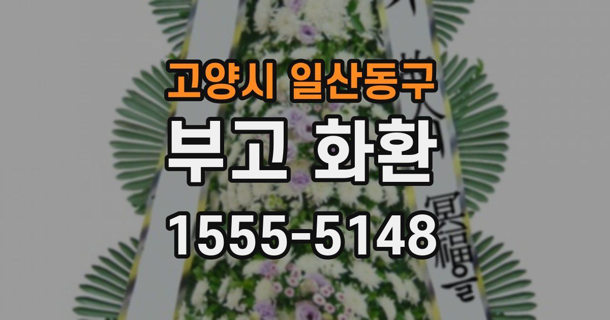 고양시 일산동구 부고 화환