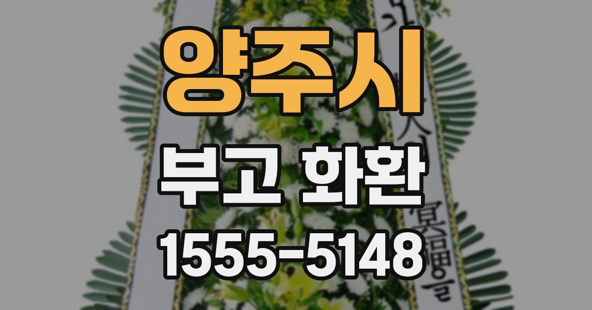 양주시 부고 화환