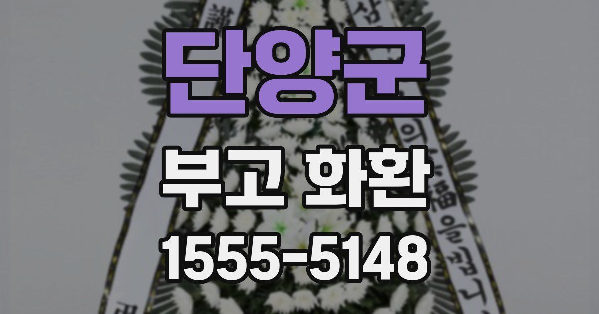 단양군 부고 화환