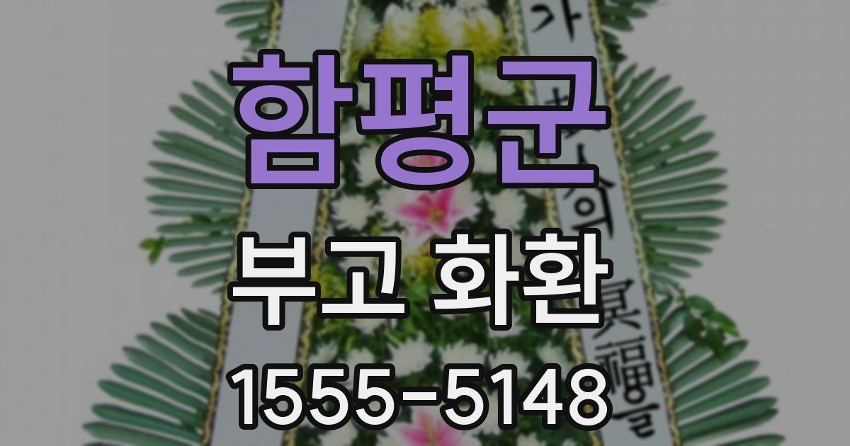 함평군 부고 화환