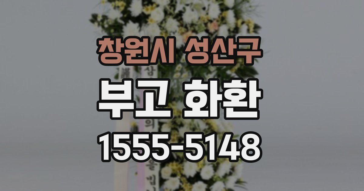 창원시 성산구 부고 화환