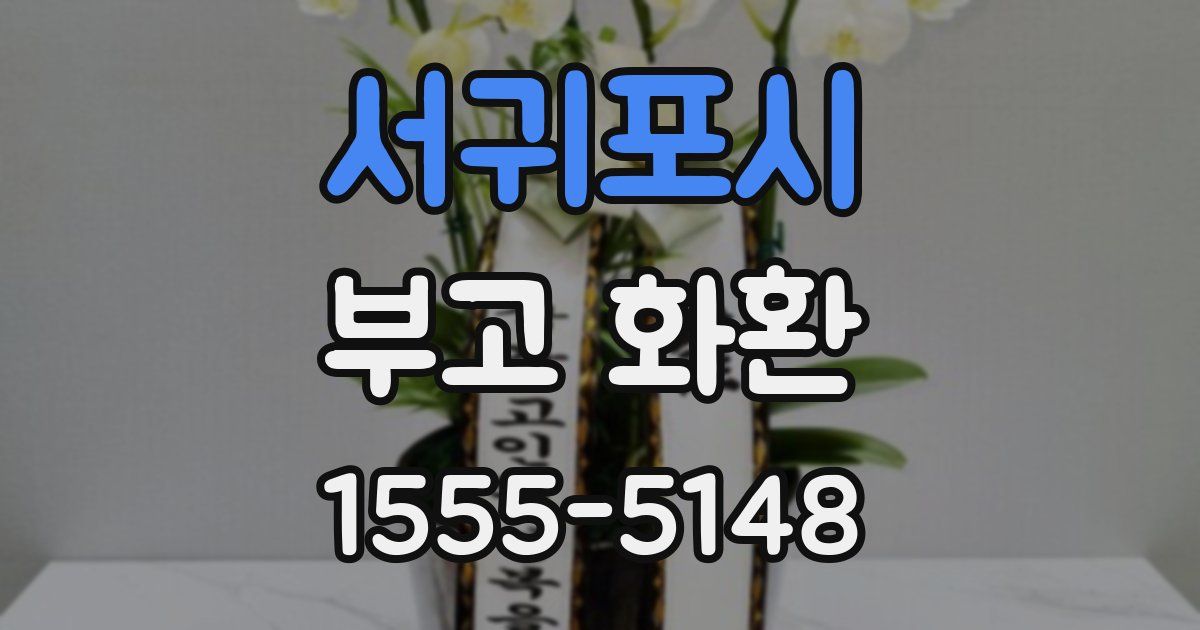 서귀포시 부고 화환