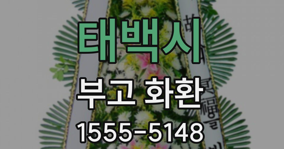 태백시 부고 화환
