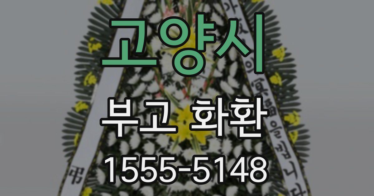 고양시 부고 화환