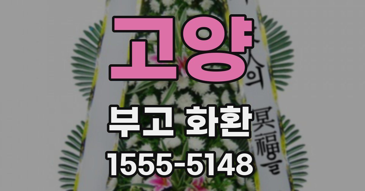 고양 부고 화환