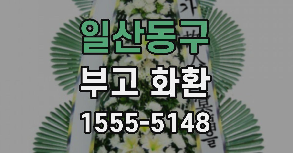 일산동구 부고 화환