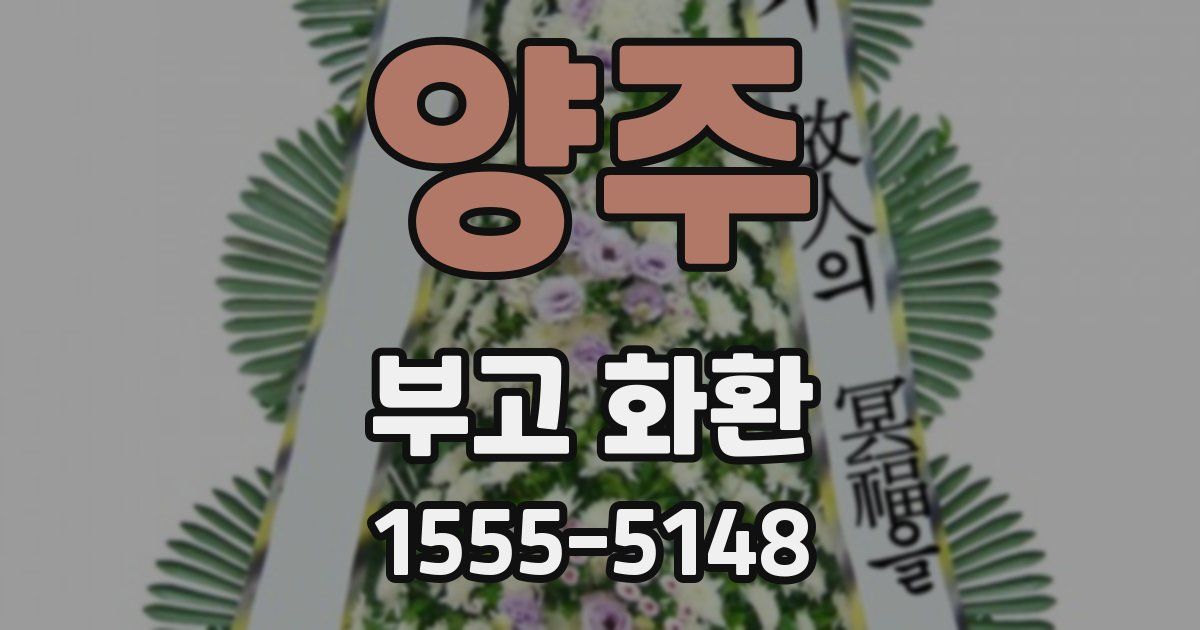 양주 부고 화환