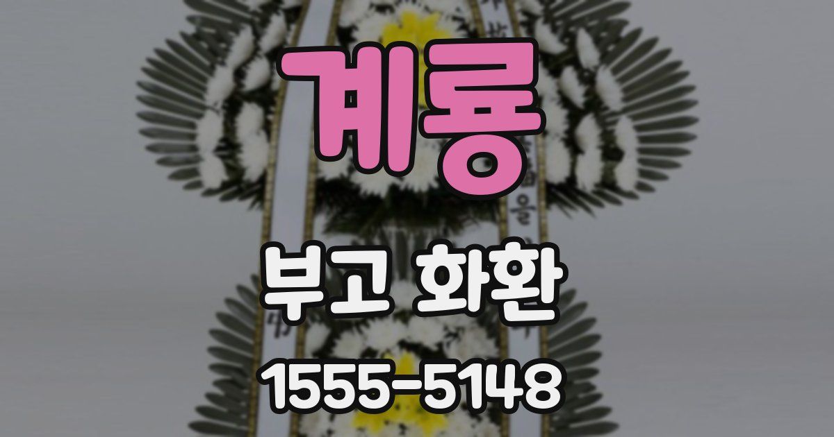 계룡 부고 화환