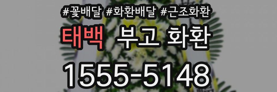 태백 부고 화환