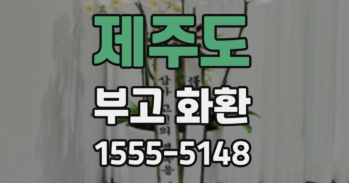 제주도 부고 화환