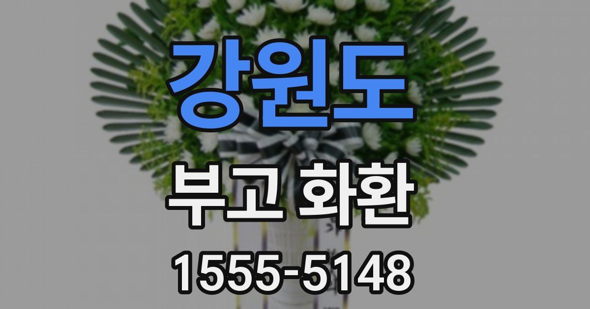 강원도 부고 화환