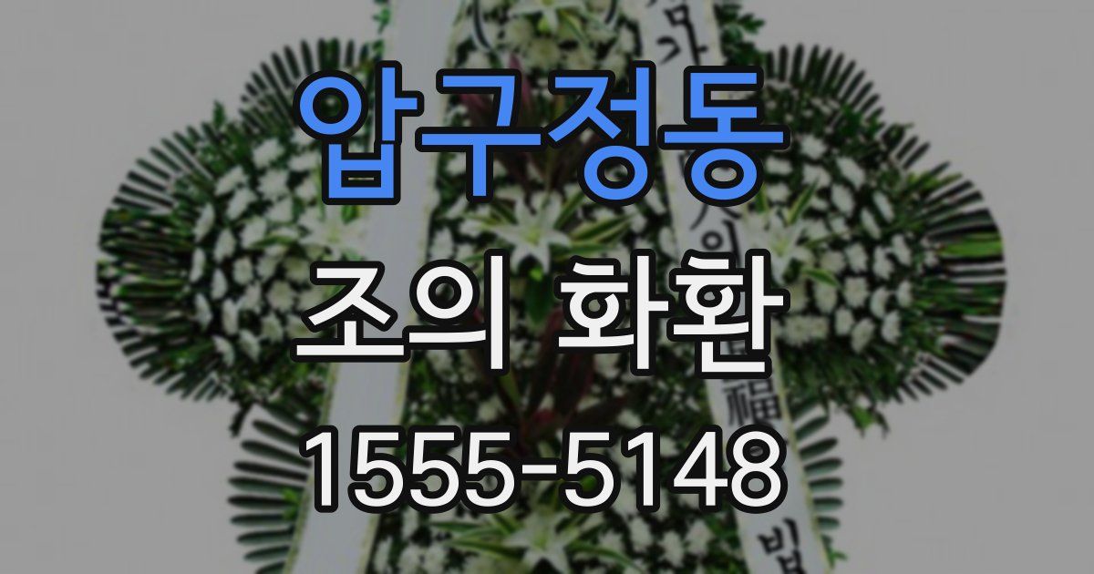 압구정동 조의 화환
