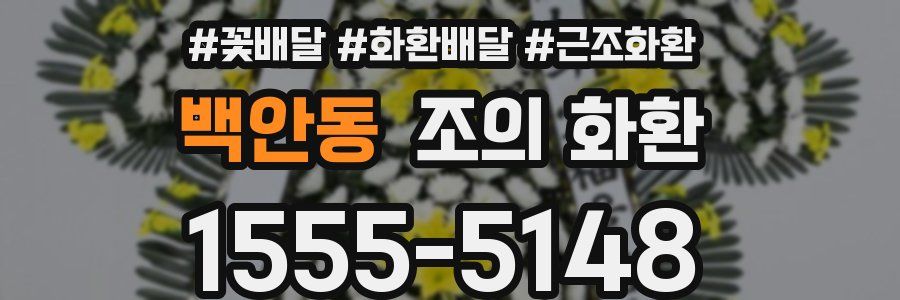 백안동 조의 화환
