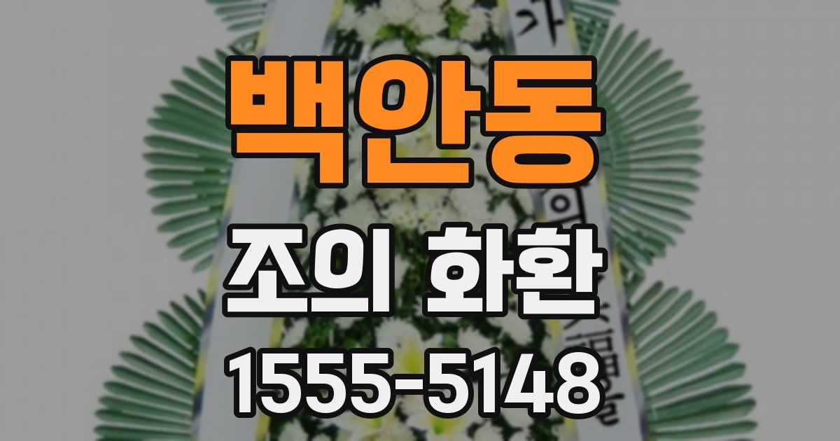 백안동 조의 화환