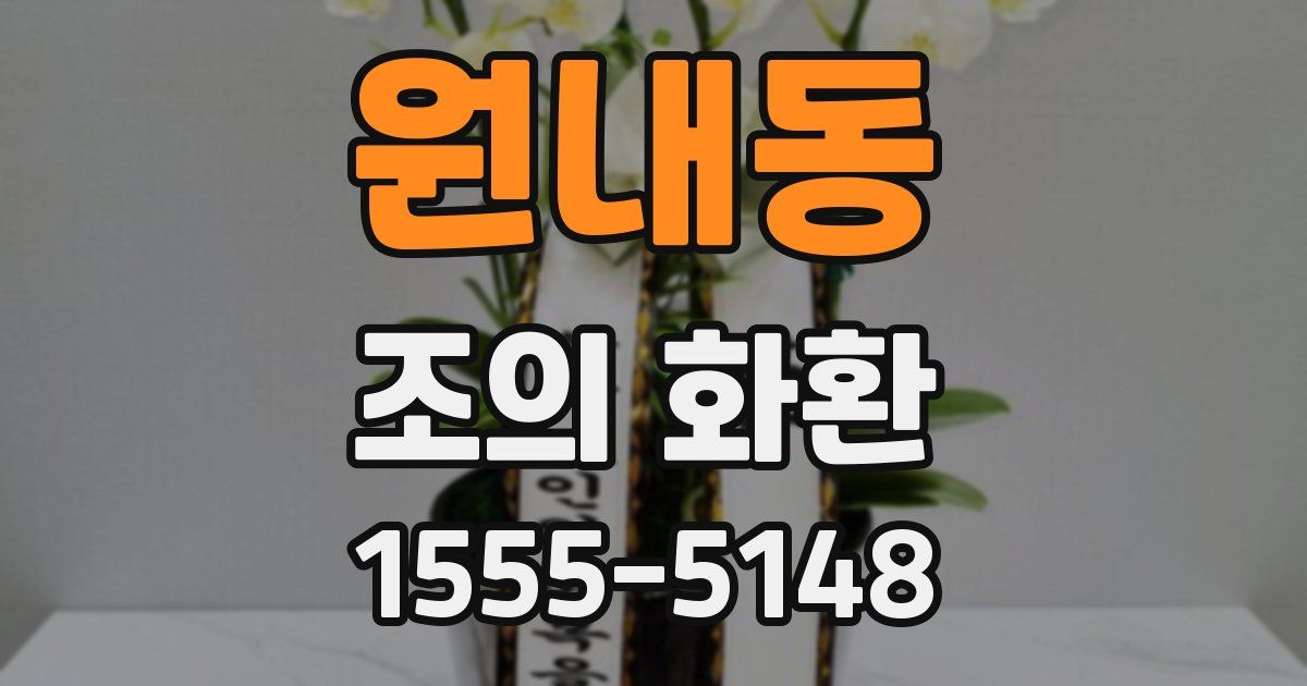 원내동 조의 화환