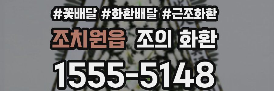 조치원읍 조의 화환