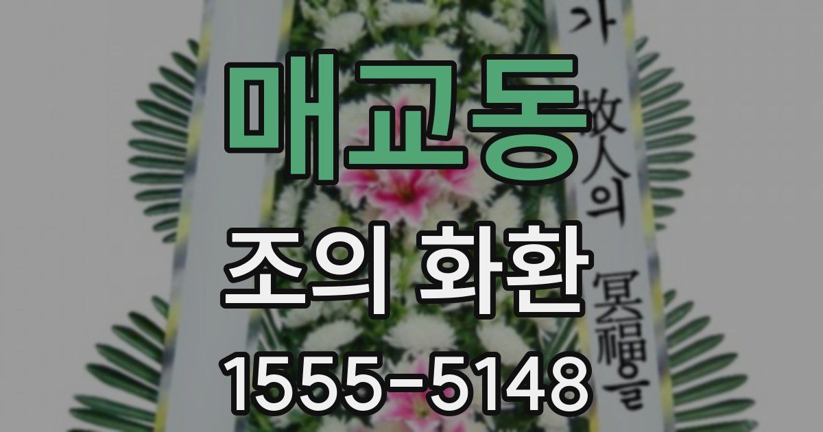 매교동 조의 화환