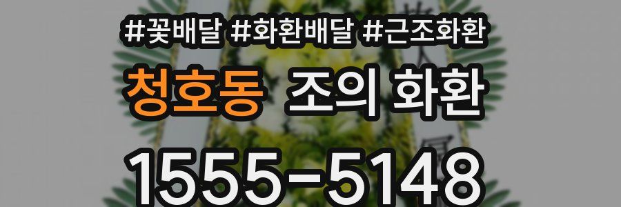 청호동 조의 화환