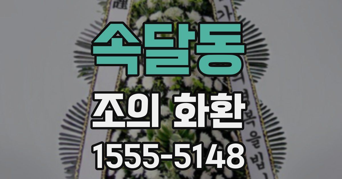 속달동 조의 화환