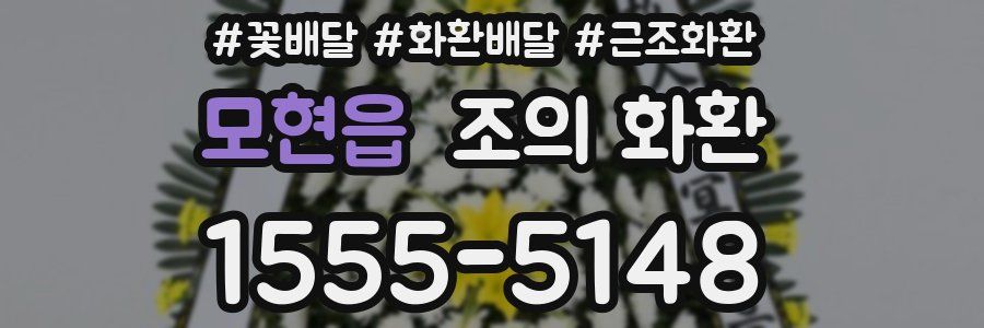 모현읍 조의 화환