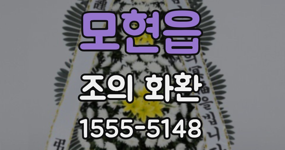 모현읍 조의 화환