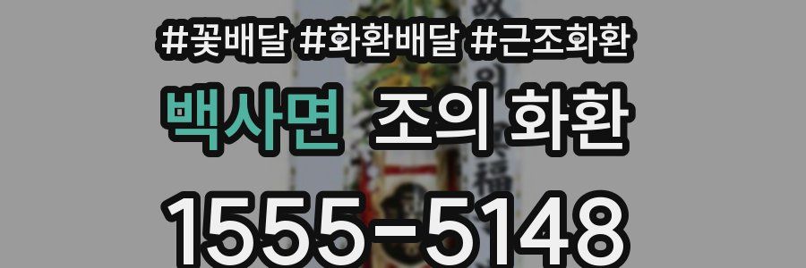 백사면 조의 화환