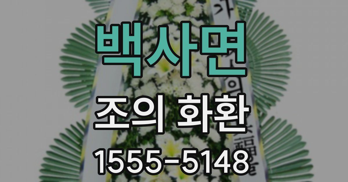 백사면 조의 화환