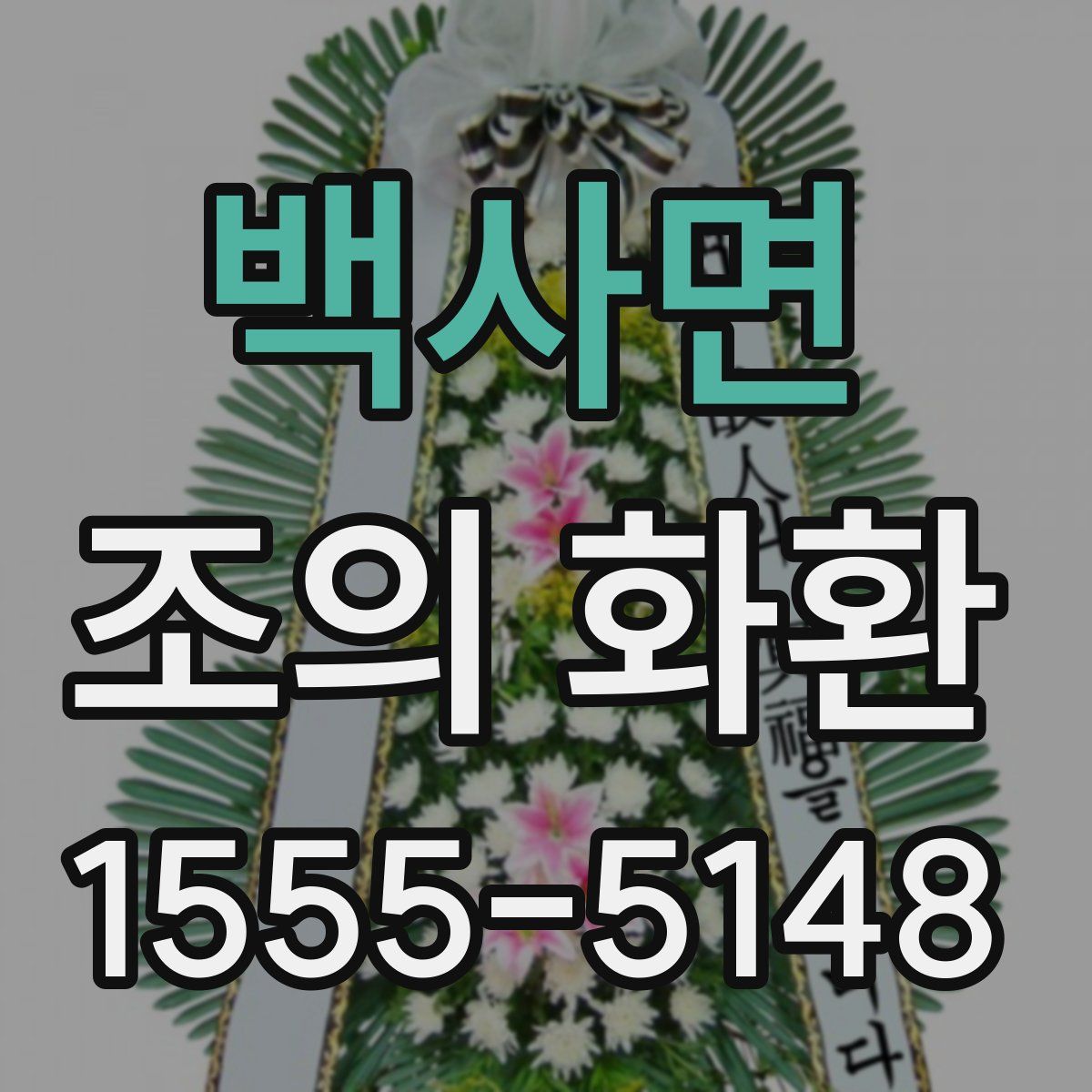 백사면 조의 화환