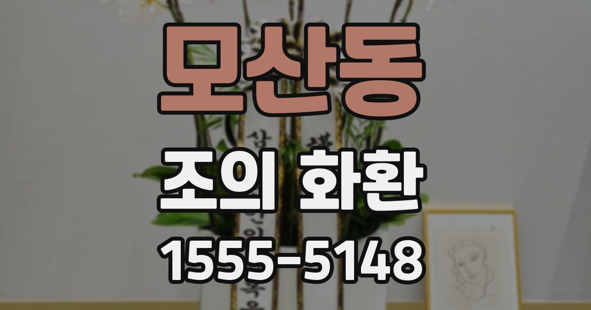 모산동 조의 화환