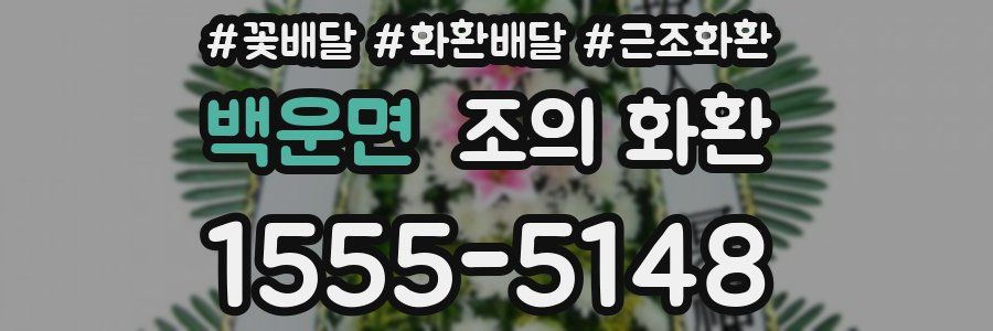 백운면 조의 화환