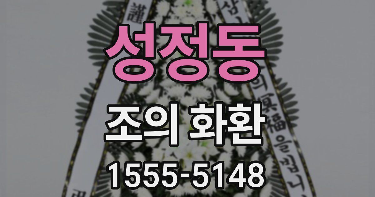 성정동 조의 화환