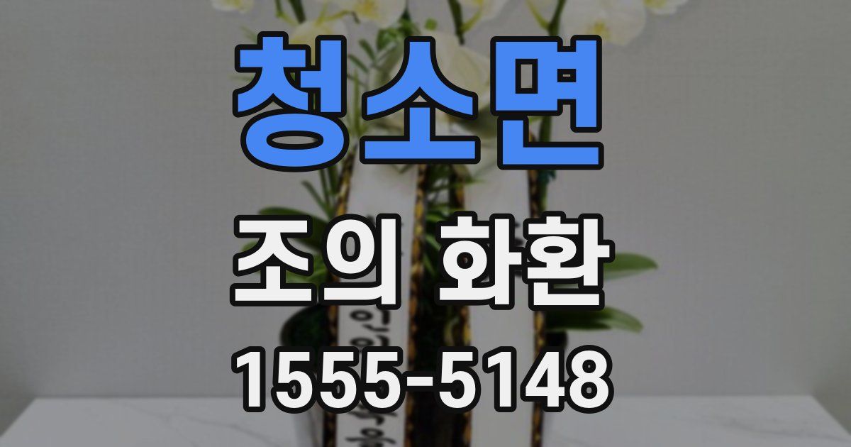 청소면 조의 화환