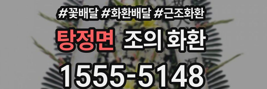 탕정면 조의 화환