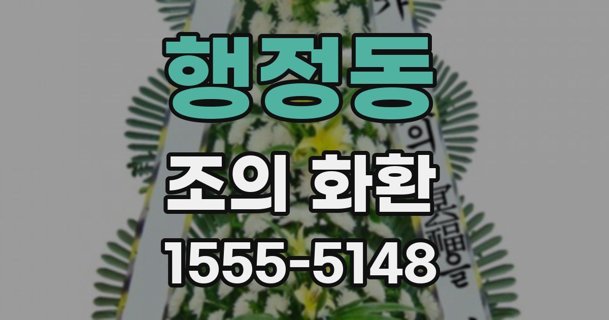 행정동 조의 화환
