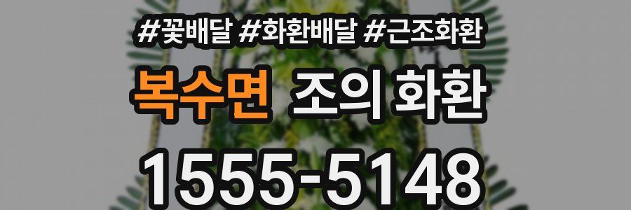 복수면 조의 화환