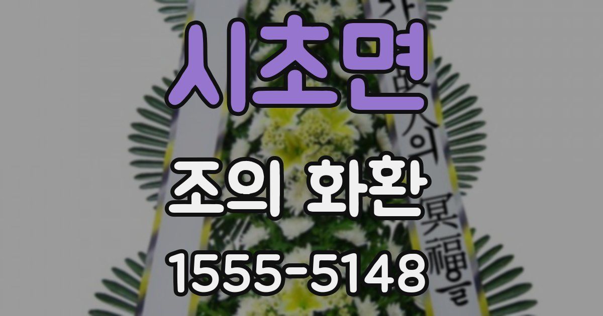 시초면 조의 화환