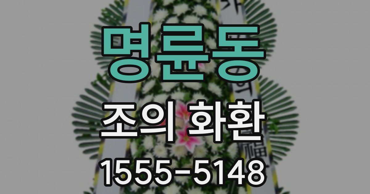 명륜동 조의 화환