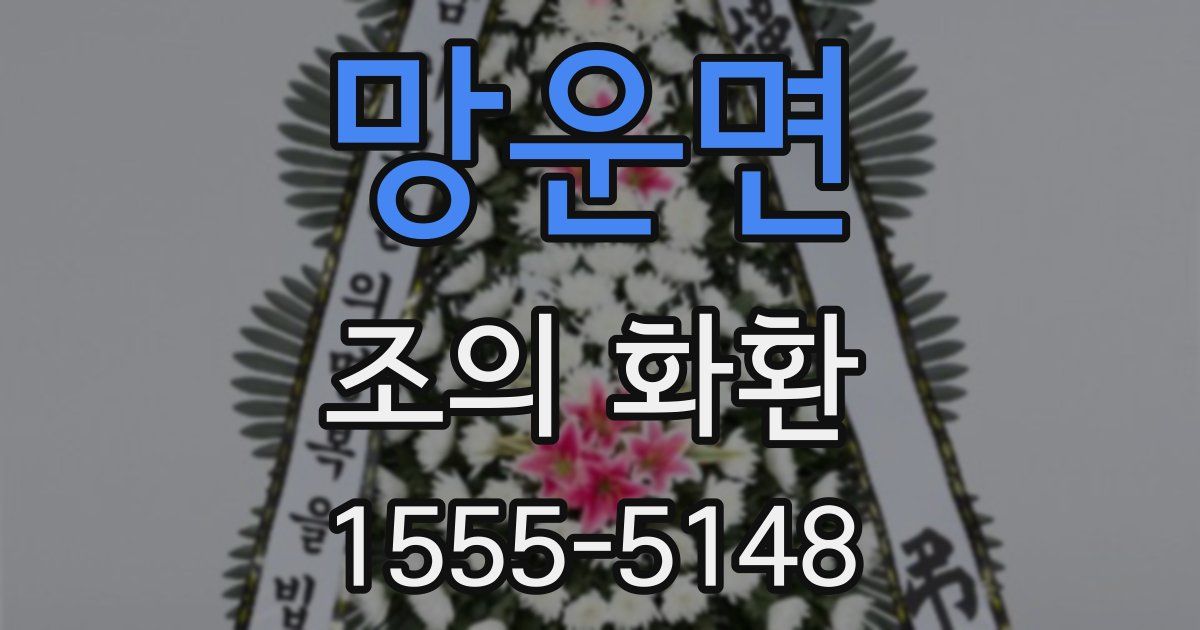 망운면 조의 화환