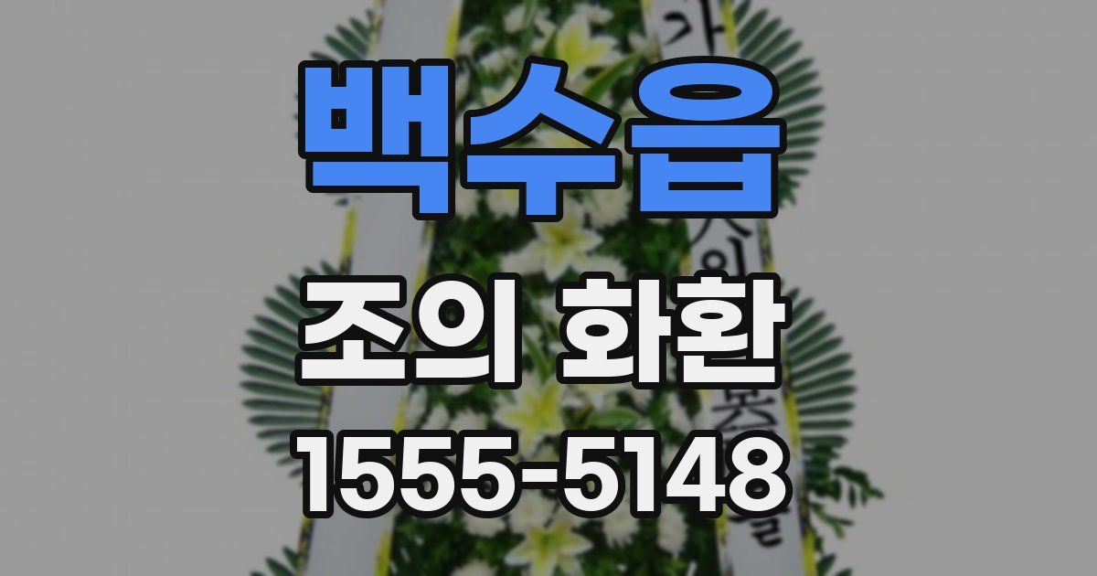 백수읍 조의 화환