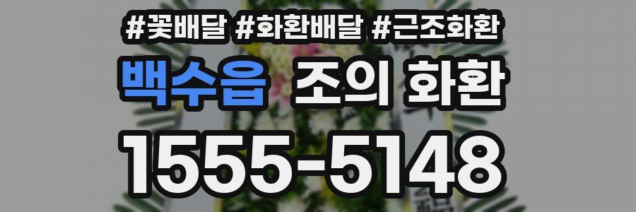 백수읍 조의 화환