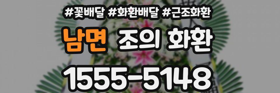 남면 조의 화환