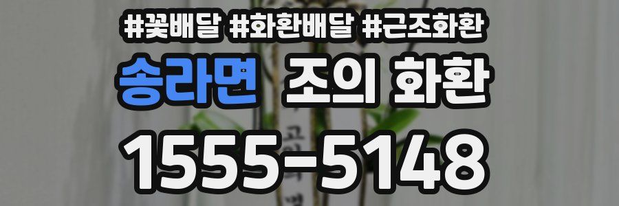 송라면 조의 화환