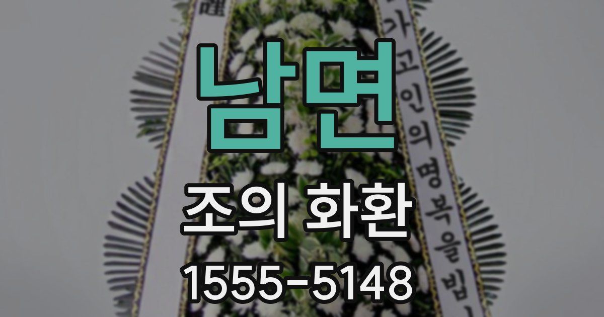 남면 조의 화환