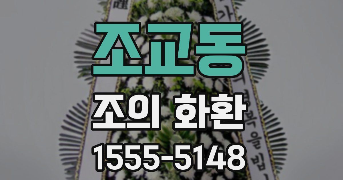 조교동 조의 화환
