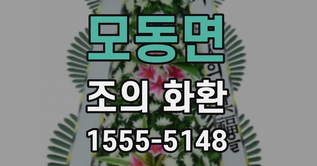 모동면 조의 화환