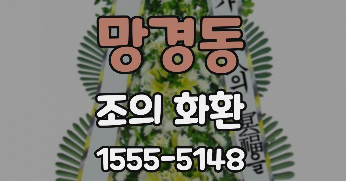 망경동 조의 화환