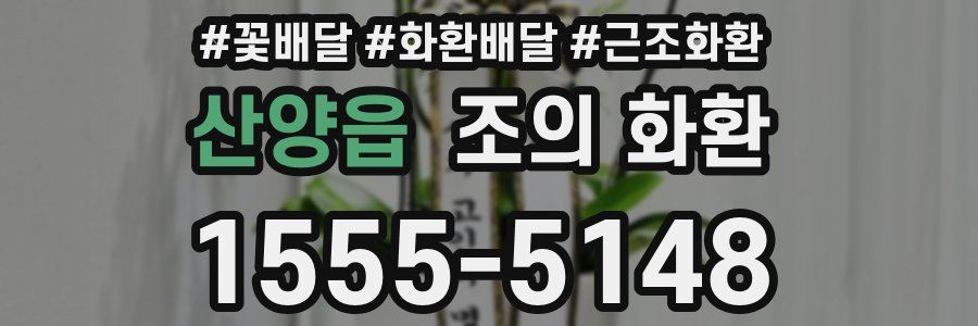 산양읍 조의 화환