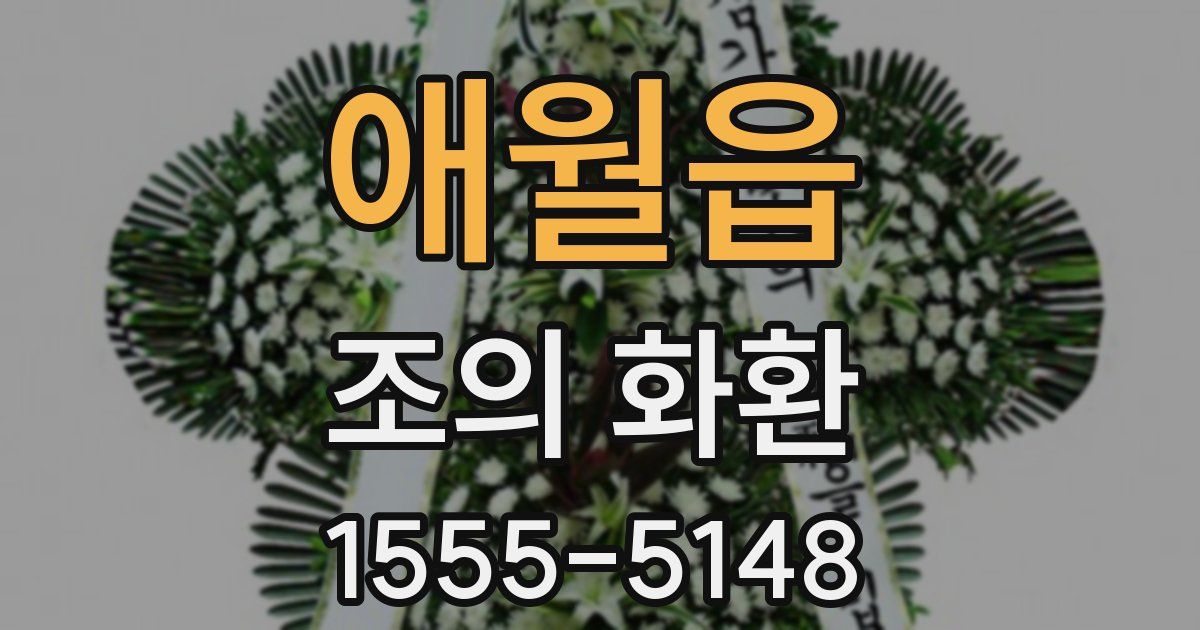 애월읍 조의 화환