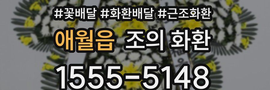 애월읍 조의 화환