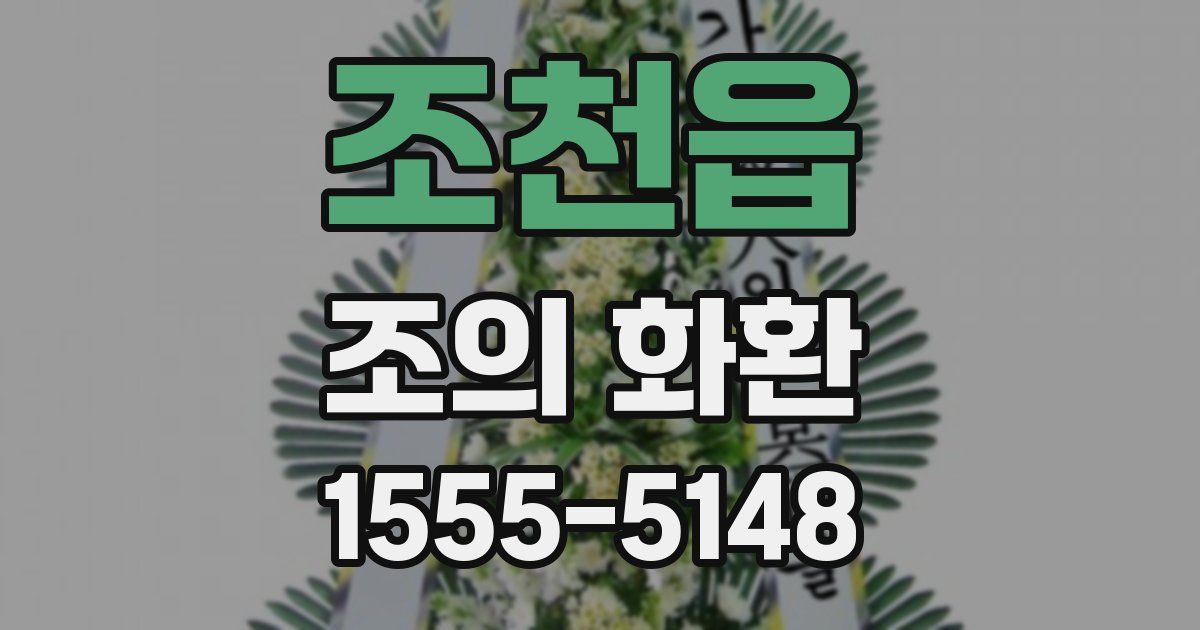 조천읍 조의 화환